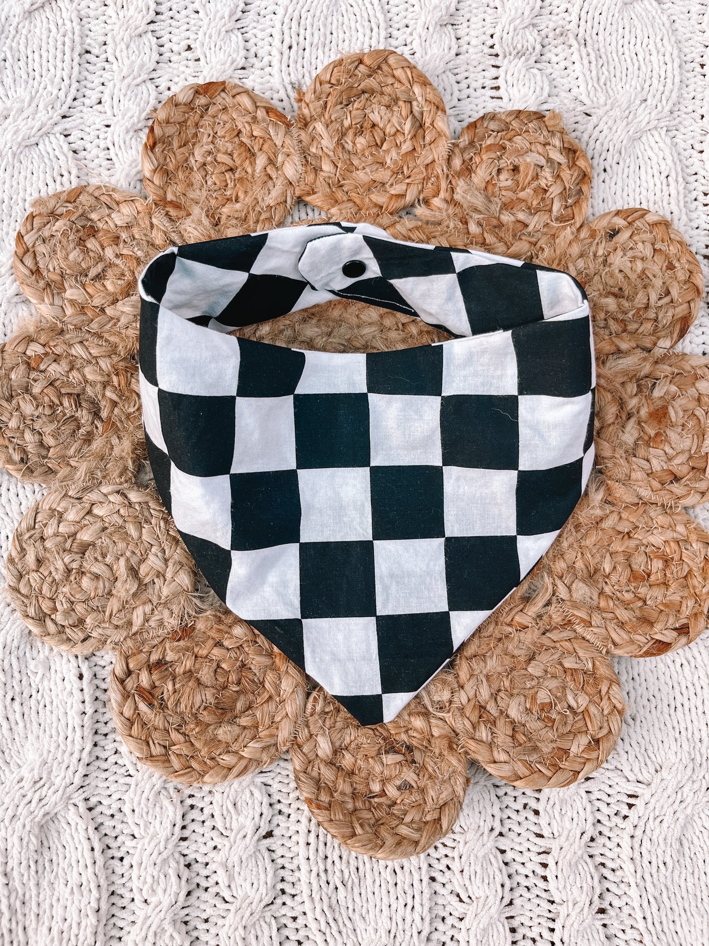 Pet bandana - checkers
