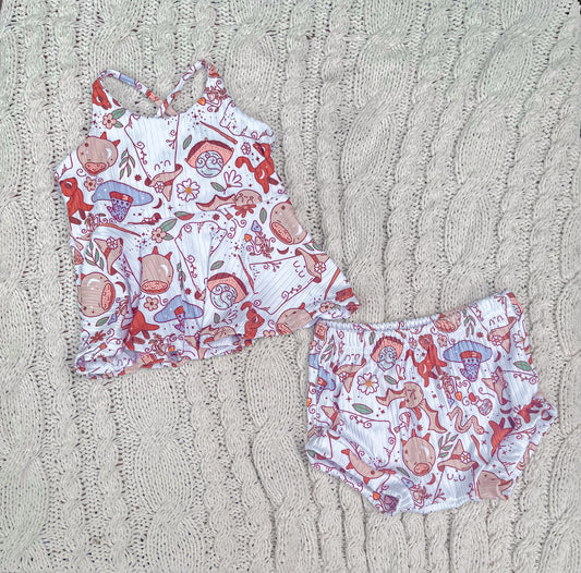 2T brielle peplum and shorties