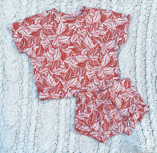 3/4 boxy tee set w shorties